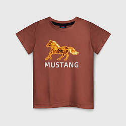 Футболка хлопковая детская Mustang firely art, цвет: кирпичный