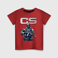 Футболка хлопковая детская Counter Strike - stormtrooper, цвет: красный