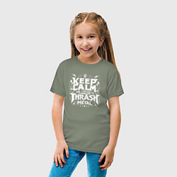 Футболка хлопковая детская Слушай трэш, цвет: авокадо — фото 2