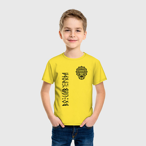 Детская футболка Сварог - во славу рода / Желтый – фото 3