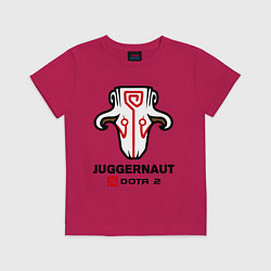 Футболка хлопковая детская Juggernaut Dota 2, цвет: маджента