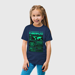 Футболка хлопковая детская Cyberpunk streetwear, цвет: тёмно-синий — фото 2