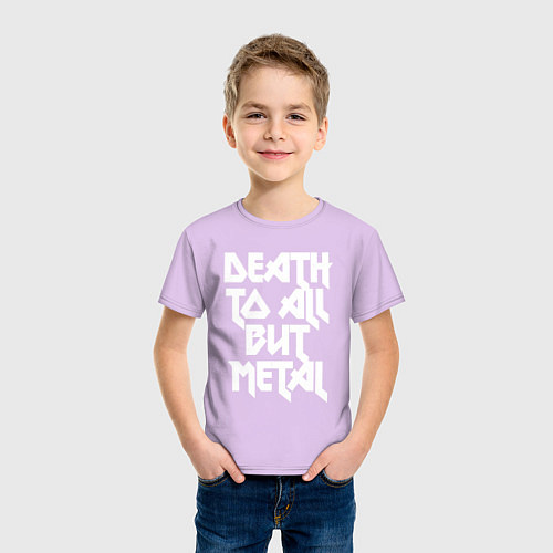 Детская футболка Death to all - кроме металл / Лаванда – фото 3