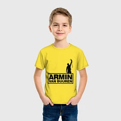 Футболка хлопковая детская Armin van buuren, цвет: желтый — фото 2