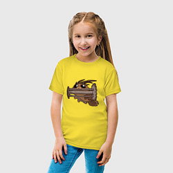 Футболка хлопковая детская Lethal Company: Cute Bug, цвет: желтый — фото 2