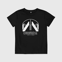 Футболка хлопковая детская Drawbridge logo death stranding 2, цвет: черный