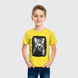 Футболка хлопковая детская Большой Медведь, цвет: желтый — фото 2