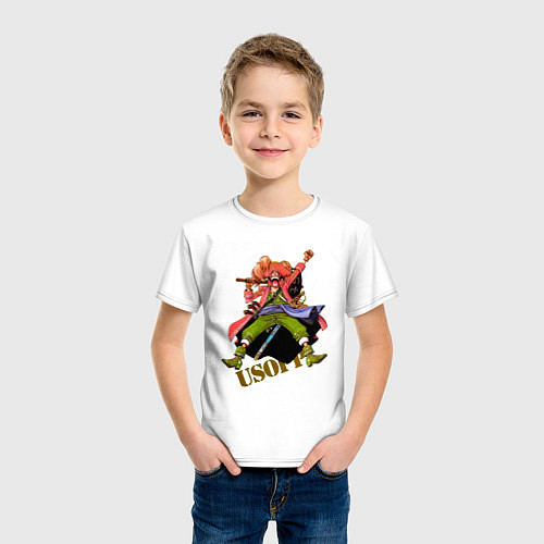 Детская футболка Уссоп из аниме One Piece / Белый – фото 3
