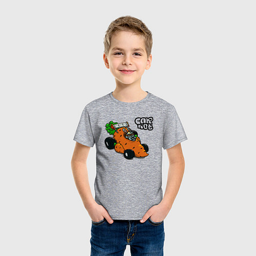 Детская футболка Carrot mobile racing / Меланж – фото 3