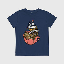 Детская футболка Кофейный корабль