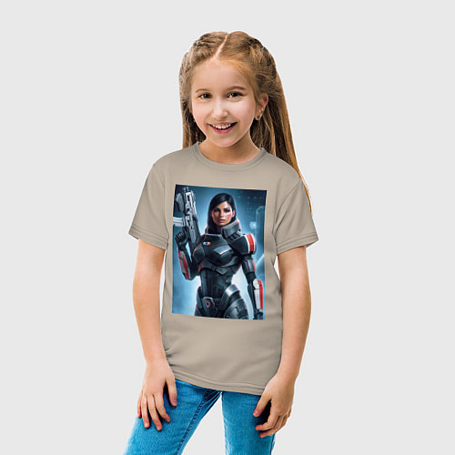 Детская футболка Mass Effect -N7 armor / Миндальный – фото 4