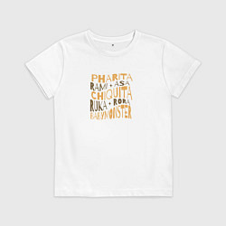 Футболка хлопковая детская Babymonster k-stars, цвет: белый