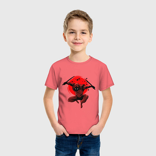 Детская футболка Ninja / Коралловый – фото 3