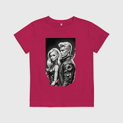 Детская футболка Барби и Кен - киберпанк эскиз