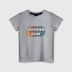 Футболка хлопковая детская Chicken gun круги, цвет: меланж