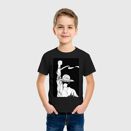 Детская футболка Ван Пис Луффи Монки Д / Черный – фото 3