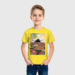 Футболка хлопковая детская Унесённые призраками Безликий Каонаси, цвет: желтый — фото 2