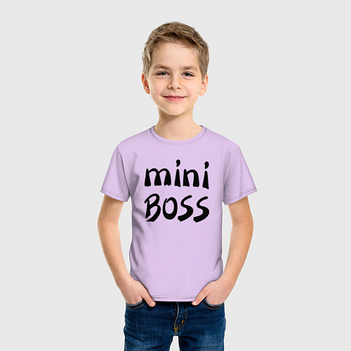 Детская футболка Mini boss / Лаванда – фото 3