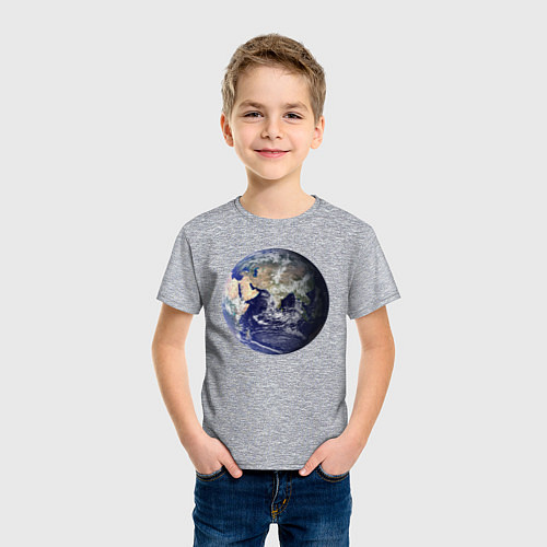 Детская футболка Наша планета земля / Меланж – фото 3