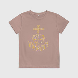 Детская футболка Вивьен стиль скипетр золотой