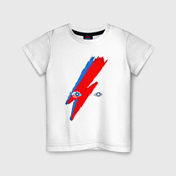 Футболка хлопковая детская Bowie, цвет: белый
