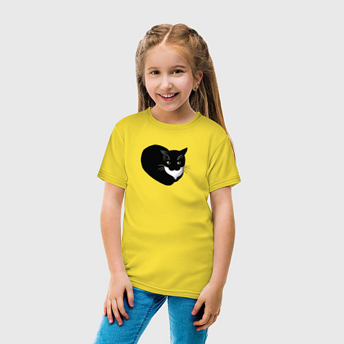 Детская футболка Кот Максвел / Желтый – фото 4