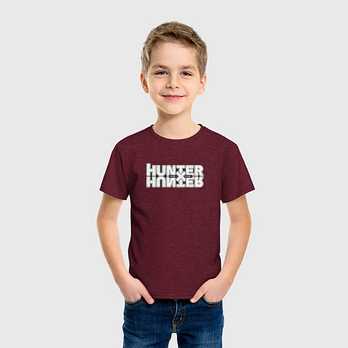 Детская футболка Hunter x hunter Охотник / Меланж-бордовый – фото 3