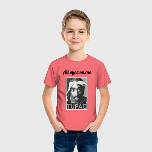 Детская футболка 2pac Art All eayz on me / Коралловый – фото 3