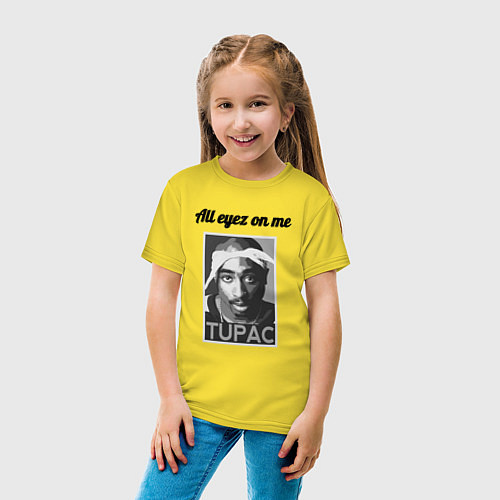 Детская футболка 2pac Art All eayz on me / Желтый – фото 4