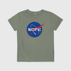 Футболка хлопковая детская Nope NASA, цвет: авокадо