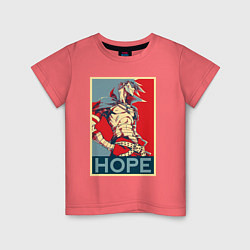 Футболка хлопковая детская Камина Гуррен Дан - hope, цвет: коралловый
