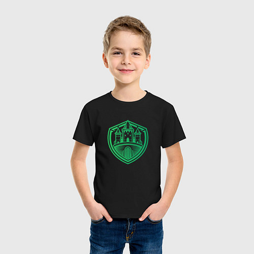 Детская футболка Логотип Рыцарского замка / Черный – фото 3