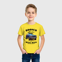 Футболка хлопковая детская Американский внедорожник Форд Бронко, цвет: желтый — фото 2