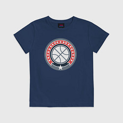 Футболка хлопковая детская Stars basketball, цвет: тёмно-синий