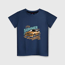 Футболка хлопковая детская My Summer Car Toyota Corolla, цвет: тёмно-синий