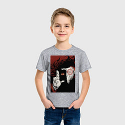 Футболка хлопковая детская Хеллсинг Алукард Вампир, цвет: меланж — фото 2