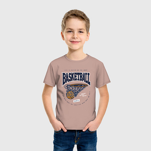 Детская футболка Баскетбол Калифорния / Пыльно-розовый – фото 3