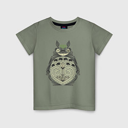 Футболка хлопковая детская Forest Totoro, цвет: авокадо