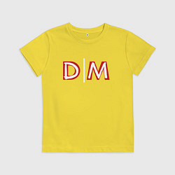 Футболка хлопковая детская Depeche Mode - Memento Mori minimal, цвет: желтый