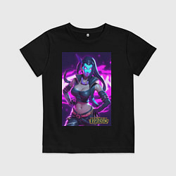 Футболка хлопковая детская League of Legends Akali Kda, цвет: черный