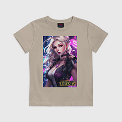 Футболка хлопковая детская League of Legends Kaisa Kda, цвет: миндальный