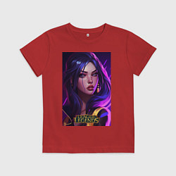 Футболка хлопковая детская League of Legends Kaisa Kda, цвет: красный