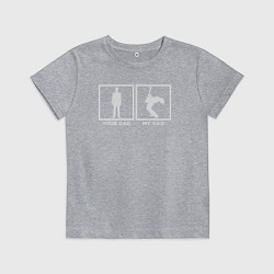 Футболка хлопковая детская Rock dad, цвет: меланж