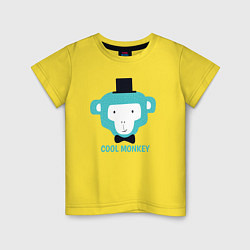 Футболка хлопковая детская Cool monkey, цвет: желтый