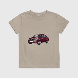 Футболка хлопковая детская Fiat Albea, цвет: миндальный
