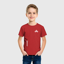 Футболка хлопковая детская Cloud9 - white logo, цвет: красный — фото 2