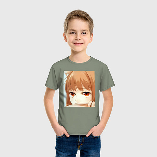 Детская футболка Волчица и пряности Холо / Авокадо – фото 3