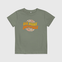 Футболка хлопковая детская Всё будет хоррошоу, цвет: авокадо
