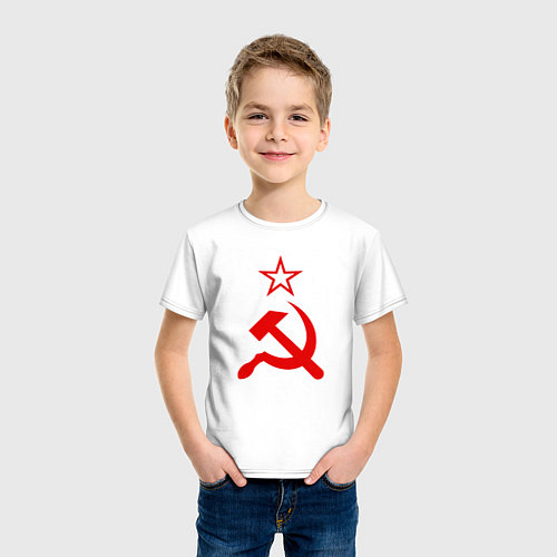 Детская футболка Серп, молот и звезда / Белый – фото 3
