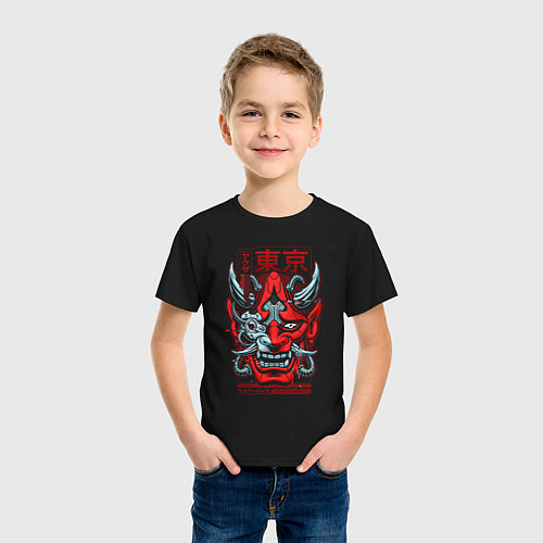 Детская футболка Cyberpunk 2077 samurai colored / Черный – фото 3